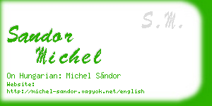 sandor michel business card